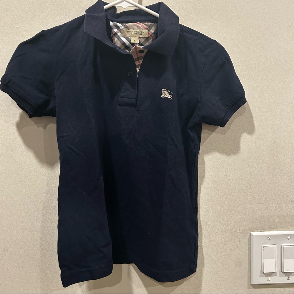 Burberry Kids Navy Blue Polo Shirt size 10-12 years old